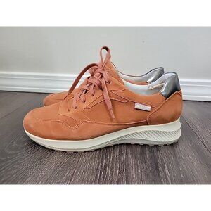 Mephisto Karin Terracotta Suede Leather Sneaker Size 8 Women's